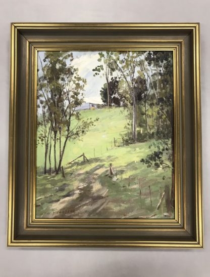 Oil Painting By Donald Cameron Hooper Rd Warrandyte Titled “hilltop Path” Signed 1983 (1)