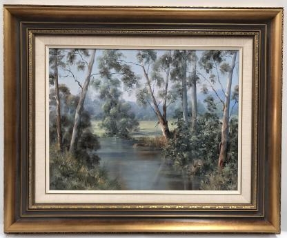 “Untitled Misty River” Pauline Stewart (Aust 1936-) 2