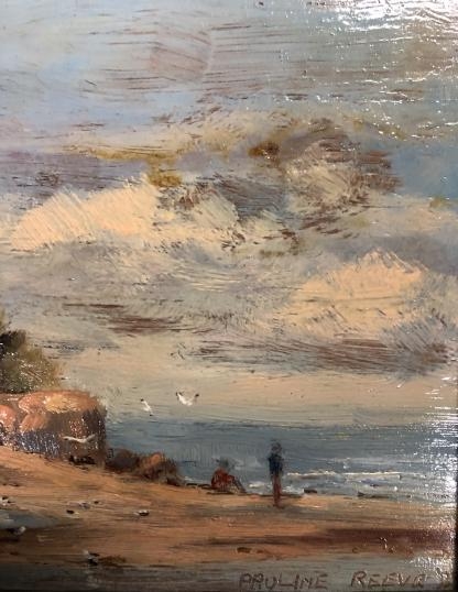 “Anglesea Silhouette” Pauline Reeve on Old Cedar Panel 5