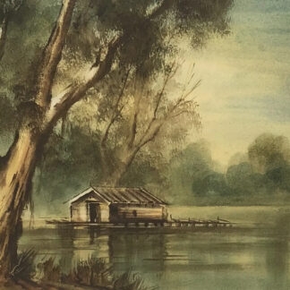 Untitled “House on the Lake” Philip Luton (Australian 20th Century) 1