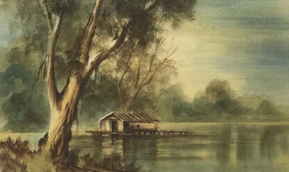 Untitled “House on the Lake” Philip Luton (Australian 20th Century) 1