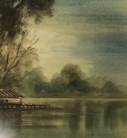 Untitled “House on the Lake” Philip Luton (Australian 20th Century) 4