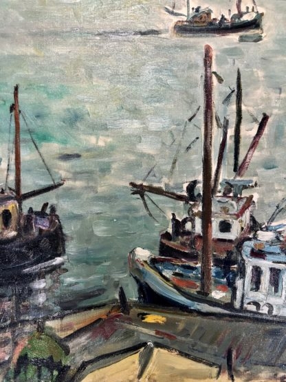 “Boats at the Quay Oban” Jean De La Fontinelle (France 1900-1974) 3