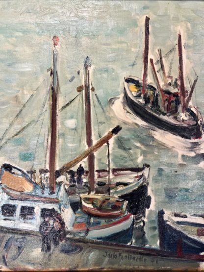“Boats at the Quay Oban” Jean De La Fontinelle (France 1900-1974) 5