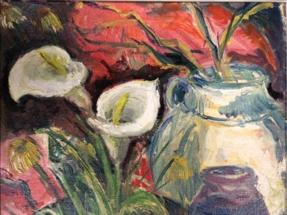 Untitled “Still Life w/ Lilies” Signed B and Dated 1974 3