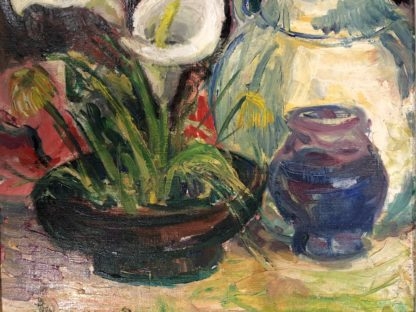 Untitled “Still Life w/ Lilies” Signed B and Dated 1974 4