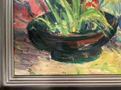 Untitled “Still Life w/ Lilies” Signed B and Dated 1974 5