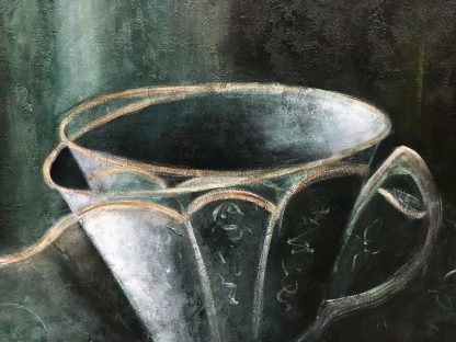 “Untitled the Teacup” Original Oil Painting Christine Hubay (Australian) 4