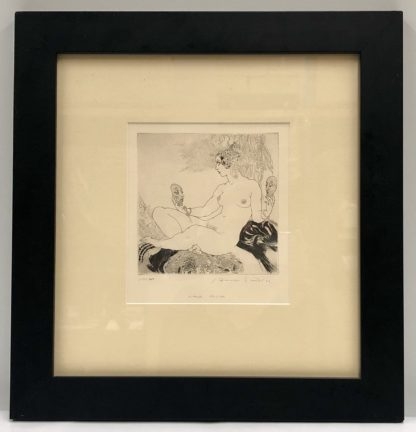 “Which Mask” Ltd/Ed 269/550 Facsimile Etching Norman Lindsay (Aust 1879-1969) 2