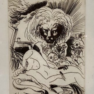 Artist Proof Etching “Lion” Titled and Signed on Margin in Pencil Garry Shead (Australian 1942-) 1