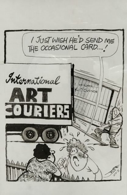 “Wish He Send Me The Occasional Card…!” Original Cartoon Artwork by Geoffrey Raynor Hook