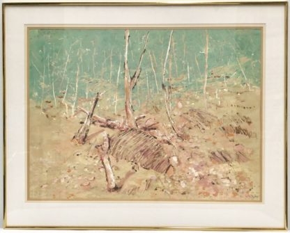 Gouache Painting “Untitled Landscape” Signed & Dated 1984 Clifton Ernest Pugh AO (Aust 1924-1990) 3