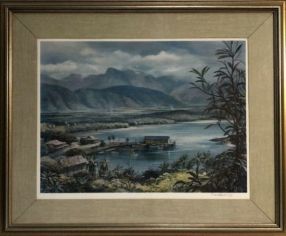 Kenneth Jack Ltd Ed Collotype Art Print “Tropical Harbour Great Barrier Reef” TMC5