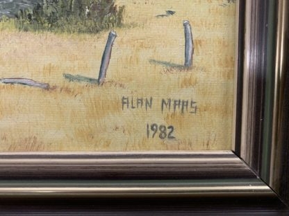 Original Oil Painting 'between Moolort & Malden' Signed & Dated By Alan Maas (australian Maryborough 1930 ) 3