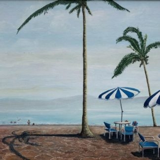 'Vacation' 1988 Oil On Board by Alan Maas 1