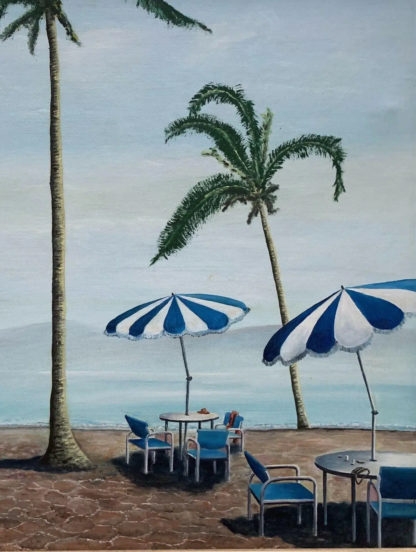 'Vacation' 1988 Oil On Board by Alan Maas 4