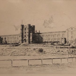 Rare Etching “The Melbourne High School South Yarra” Victor Ernest Cobb
