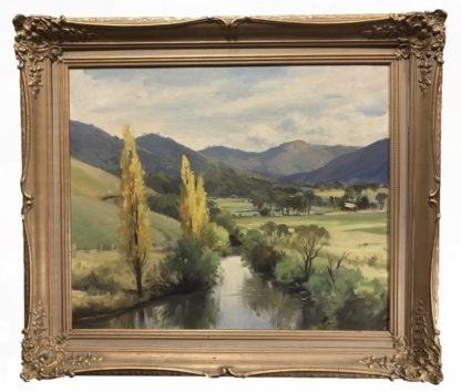 Original Oil Painting - Dermont James John Hellier “Autumn Landscape Jamieson” 2