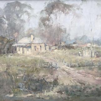 “Farmhouse” Oil on Board By Sydney (Syd) Mather (7Australian 1944-) 1
