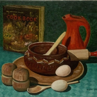 Original Oil Painting 'Lets Cook' Signed Lower Right By Alan Maas (Australian Maryborough 1930-) 1