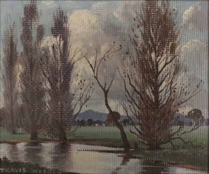 “Untitled Poplars by the Lake” by Travis Webber