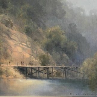 Original Oil Painting “Cold River Bridge NSW” By Ramon Ward Thompson (Australian 1941-) 1