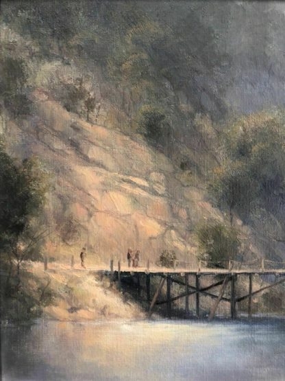 Original Oil Painting “Cold River Bridge NSW” By Ramon Ward Thompson (Australian 1941-) 3
