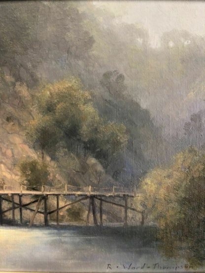 Original Oil Painting “Cold River Bridge NSW” By Ramon Ward Thompson (Australian 1941-) 4