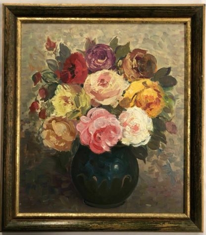 Original Oil Painting “Roses” By Emile Bednes (Australian 1938- ) 2