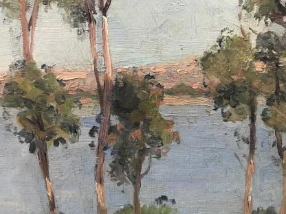 “Gumtrees At River” By Isabel Mackenzie (English/20th Century Australian 1890-1977) 11