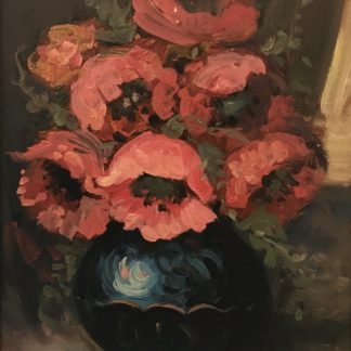 “Floral Still Life” Oil Painting By Emile Bednes
