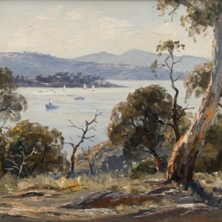 Original Oil Painting 'Hawkesbury River Light Near Brooklyn' By Leon William Hanson (Australian 1918 - 2011) 1