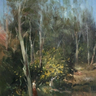 Original Oil Painting “springtime Bush” By Otto Boron (italy Australia 1935 )