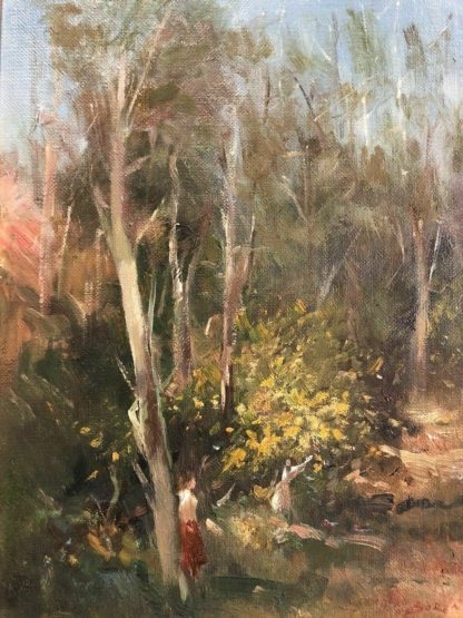 Original Oil Painting “Springtime Bush” By Otto Boron (Italy Australia 1935 -) 4