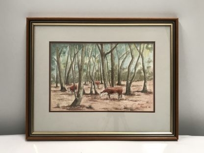 “In The Barmah” Watercolour Painting By By Alan Maas (Australian Maryborough 1930-) 2