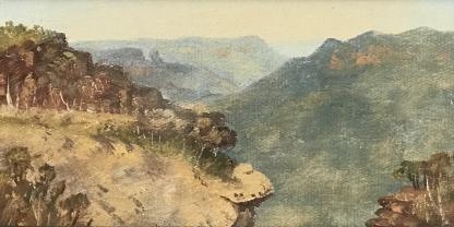 “Jamieson Valley from Leura” Oil Painting By Albert Edward Aldis