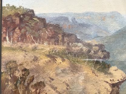 “Jamieson Valley from Leura” Oil Painting By Albert Edward Aldis 4