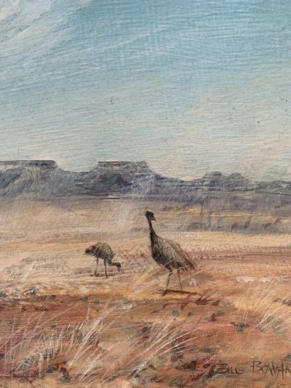 'Emus In The Desert' Untitled William “Bill” Beavan (Aust 1944 – 2005) 4