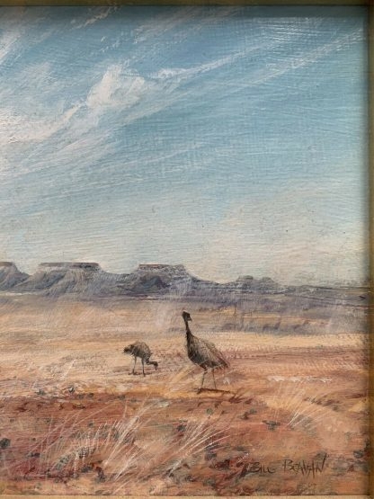 'Emus In The Desert' Untitled William “Bill” Beavan (Aust 1944 – 2005) 6