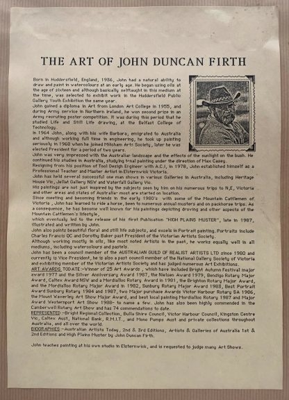 “Cattle Grazing Amongst the Gums” By John Duncan Firth (1936-2017) 9