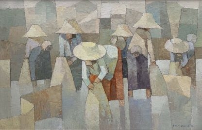 “workers In The Field” By An Unknown Artist (asian School) 1