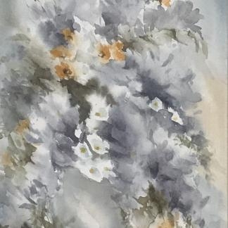“Flowers” 1986 Watercolour Painting By Judy Grave Talacko