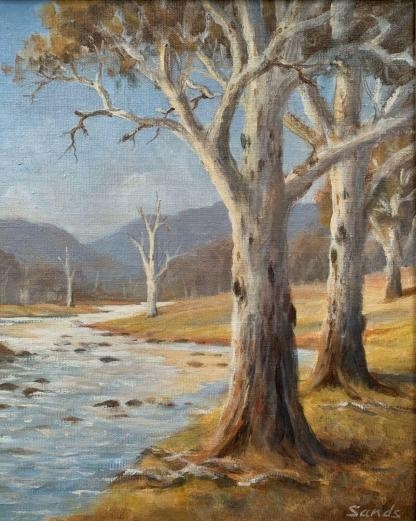 River Landscape with Gums (Untitled) By Leslie Sands (1917-) 7