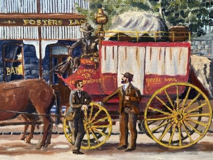 Original Oil Painting by Terrence David Doyle (Australian) “Stage Coach” 7