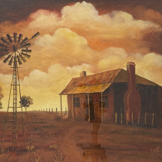 “Outback House” Oil Painting By Patrick Coffey 1