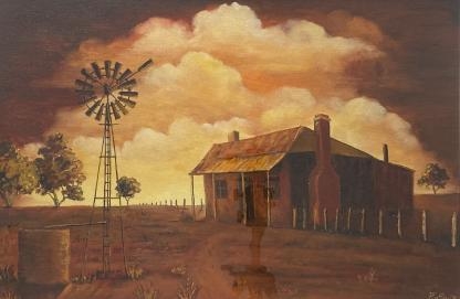 “Outback House” Oil Painting By Patrick Coffey 1