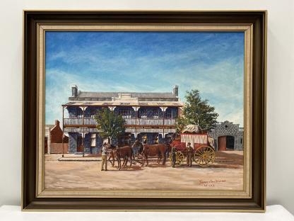 Original Oil Painting by Terrence David Doyle (Australian) “Stage Coach” 2