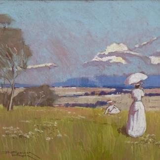 “A Summer Idyll" Gouache & Watercolour Painting By David Couper