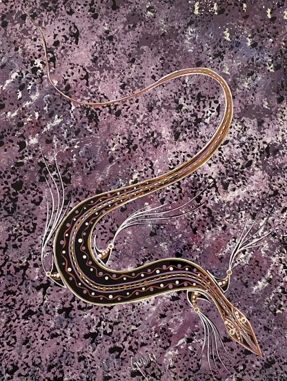 “Lizard” Original Aboriginal Painting By Gnarri