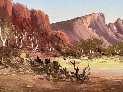 “Red Cliffs” Untitled Oil Painting By Henk Guth 5